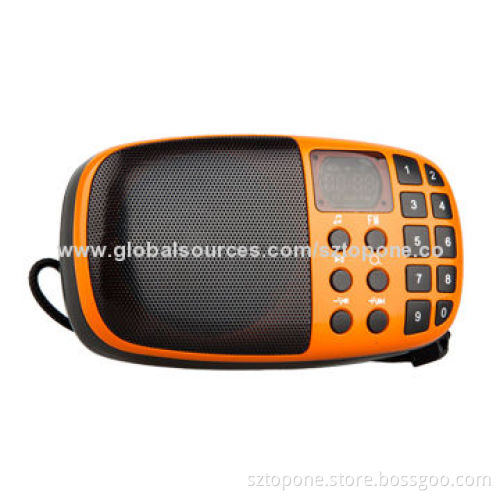Mini portable speaker with TF card support, USB flash support,FM radio, LED display